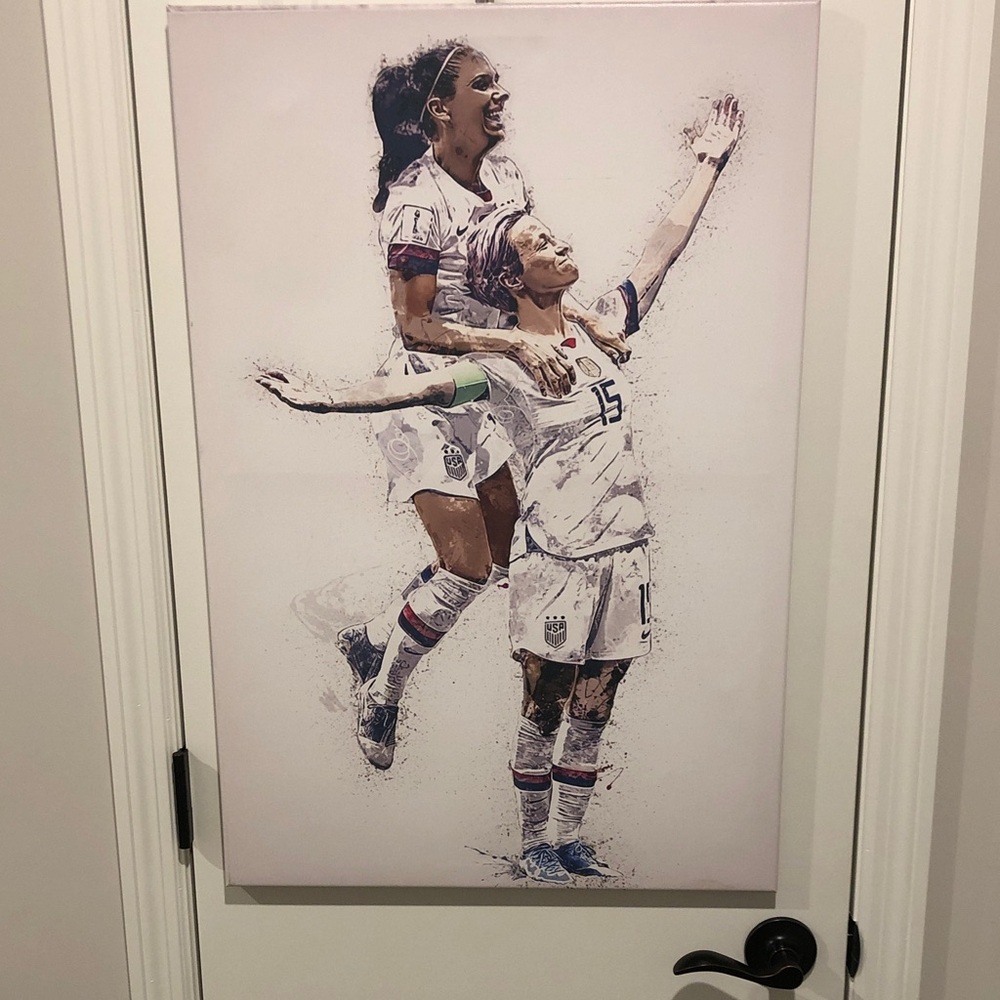 Megan Rapinoe & Alex Morgan USA Soccer Poster on Framed Canvas